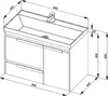 Aquanet 212928 Тумба с раковиной Aquanet Тиволи 90 бордо (212928)
