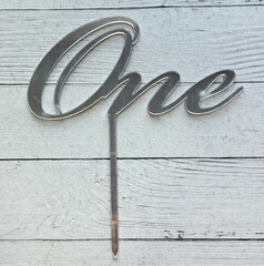 Топпер / One 2 / акрил  зеркальный серебро