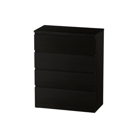 Комод Варма 4, 80*100*40см, черный ясень