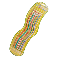 
          Карандаш простой, чернографитный, Basir, пластиковый, с ластиком, гибкий, цветной корпус с полосками, 5 шт в наборе