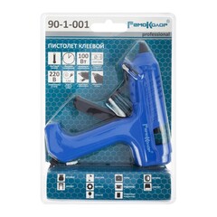 90-1-001 Пистолет клеевой 100 Вт, стержень 11 мм, 2 шт. в комплекте, расход 12-16 г/мин, кабель 1,5 м (РемоКолор)