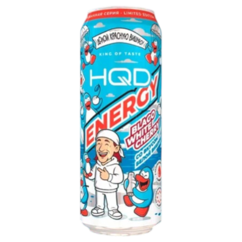 Энергетический напиток HQD Energy Blago White Cherry со вкусом белой вишни, 450 мл