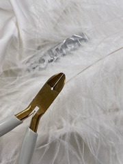 Кусачки бокорезы золотистые с белыми ручками