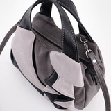 Сумка Саломея 656 мульти итальянский серо-черный