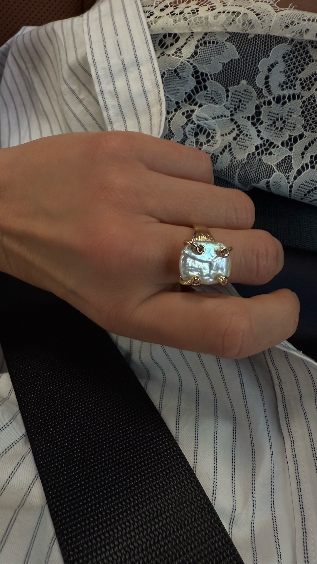 Кольцо с барочным жемчугом PREMIUM QUALITY