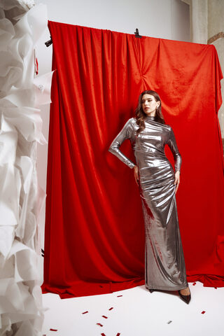 Платье макси с блеском DAN MARALEX