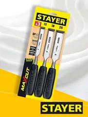 STAYER Max-Cut, 3 предм., набор стамесок (1820-H3)