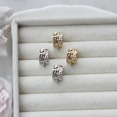 Швензы фактурные 12*8 мм с французским замком, родий, Ш141