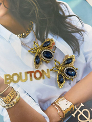 Накладка на пуговицу золотистая бронза 