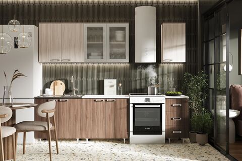 Кухня Катя 2,0м (Ясень шимо светлый/Ясень шимо темный)