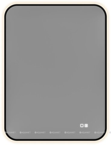 Aquanet 367661 Зеркало Контур 600х800 LED ТХ, антипар, цв. черный (367661)