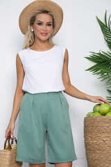 Костюм с шортами Мерано (бело-зеленый) К15340-5М LT Collection