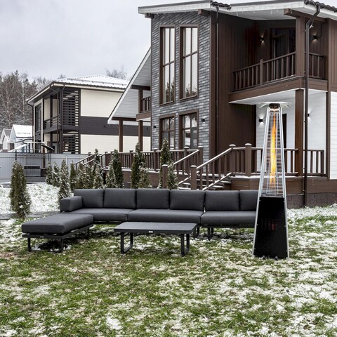 Лаунж-зона ROYAL FAMILY GISELLE с угловым диваном из алюминия