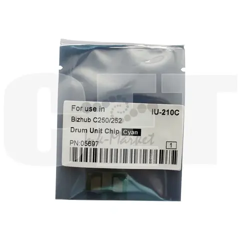 Чип драм-юнита для KONICA MINOLTA Bizhub C250/C252 (CET) Cyan, (WW), 45000 стр., CET5697