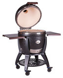 Гриль керамический Monolith Grill AVANTGARDE.66 (LeChef) черный матовый с боковыми столиками и подставкой