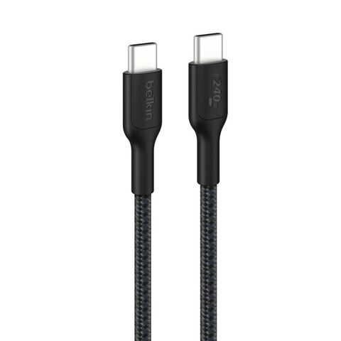 Кабель Belkin Boost Charge Pro 240W USB-C to USB-C Braided PCR Cable, 2м, черный