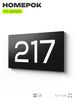 Номер на дверь 217, табличка на дверь для офиса, квартиры, кабинета, аудитории, склада, черная 120х70 мм, Айдентика Технолоджи