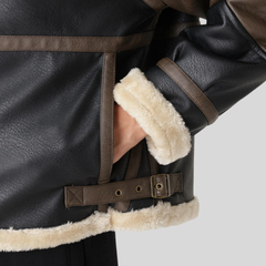 Куртка Alpha Industries Faux Leather B-3 Mod Jacket Espresso (Коричневый)