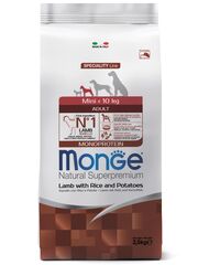 Корм для собак мелких пород Monge Dog Speciality Line Monoprotein Mini, из ягненка с рисом и картофелем 2,5 кг