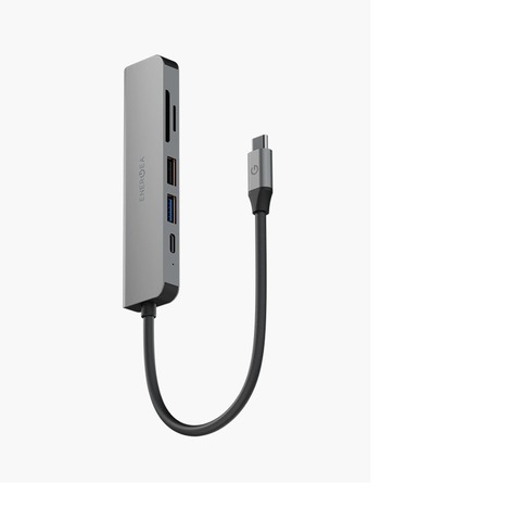 Адаптер Energea AluHub HD 3 (6 in 1), Темно-серый | Gunmetal