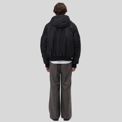 Бомбер Alpha Industries Logo L-2B Hooded Hunter Black (Черный)
