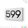 Номер на дверь 599, табличка на дверь для офиса, квартиры, кабинета, аудитории, склада, белая 120х70 мм, Айдентика Технолоджи