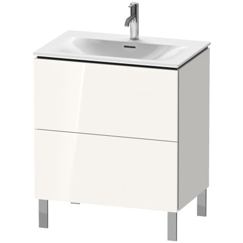 Duravit L-Cube Тумба напольная под раковину # 234473, 2 ящика, 704x720x481мм, цвет White High Gloss LC659602222