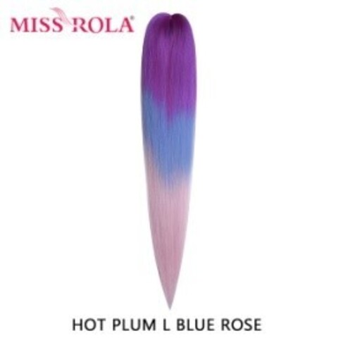 Канекалон M18 Easy Braid (искуственные волосы) 3 цветный Hot plum/ light_blue/ rose