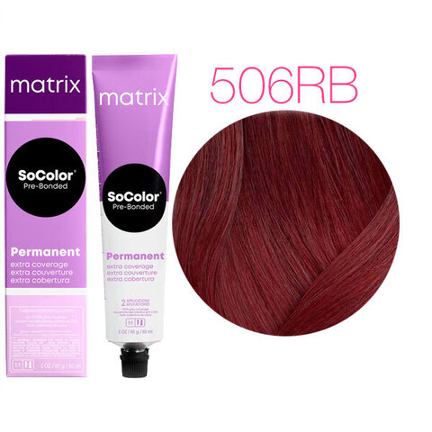 Matrix Socolor Pre-Bonded 506RB (Темный блондин красно-коричневый) - Крем-краска для седых волос