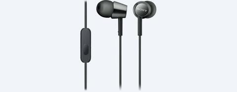 Наушники Sony внутриканальные проводные с микрофоном MDR-EX155APB, черный