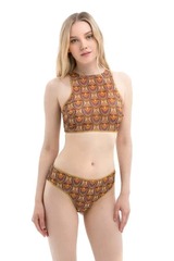 Комплект раздельный "Африка" (спортивный топ + бразильяно), XS