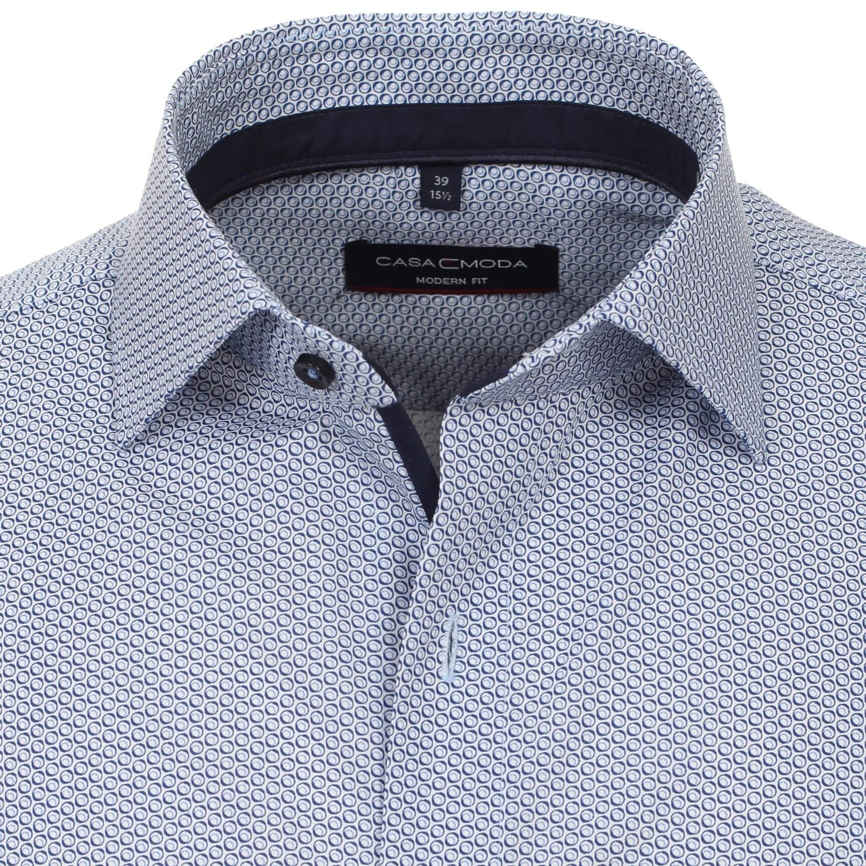 Сорочка мужская Casamoda Modern Fit 334026400-100 с принтом в синей гамме
