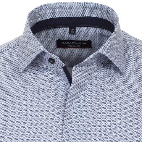 Сорочка мужская Casamoda Modern Fit 334026400-100 с принтом в синей гамме