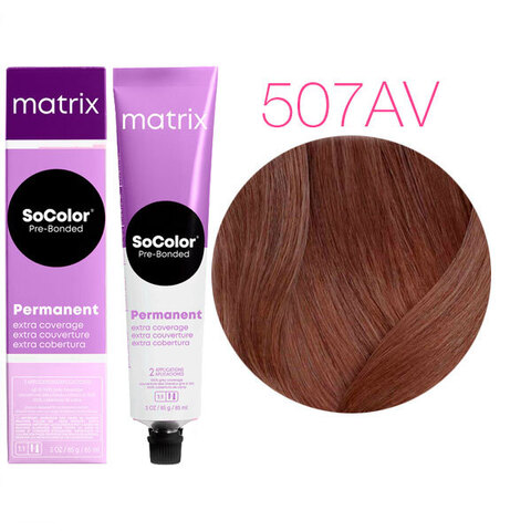 Matrix Socolor Pre-Bonded 507AV (Блондин пепельно-перламутровый) - Крем-краска для седых волос