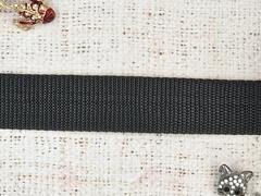 Лента ременная стропа хлопок, 49% х/б, 28% п/э, 23% пп, 24,2 гр/м, ш. 3,8 см, чёрный