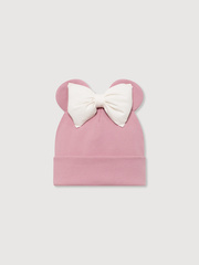 Шапка Минни, Пудровый с белым бантом