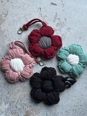 Брелок-цветок черный