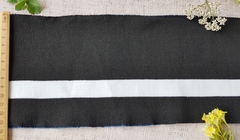 Подвязы трикотажные, ш. 14 см, L 123 см, чёрный с белым