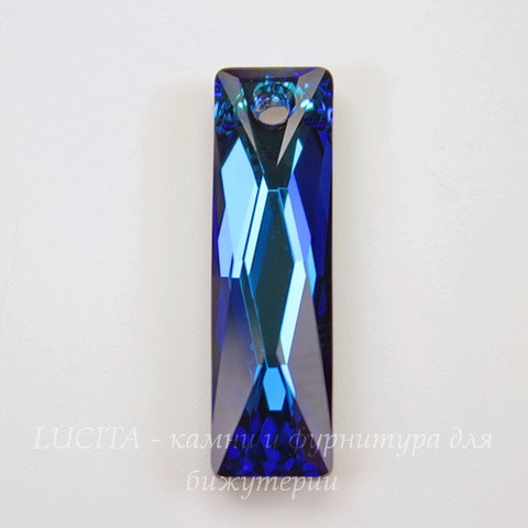 6465 Подвеска Сваровски Queen Baguette Crystal Bermuda Blue (25х7 мм)
