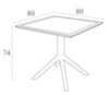 Стол пластиковый, Siesta Contract Sky Table 80, оливковый