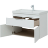 Aquanet 312430 Тумба с раковиной Ирис new 80 подвесная 1 ящ. 2 фасада цв.белый глянец (312430)