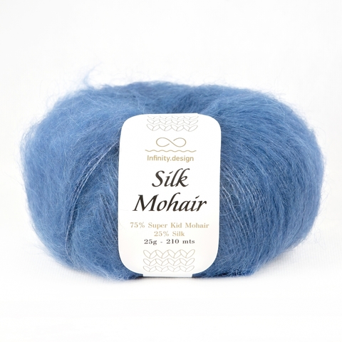 Пряжа Infinity Silk Mohair 6364 тёмный джинс