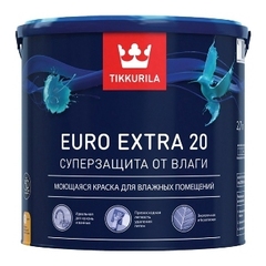 Краска моющаяся для влажных помещений Euro Extra-20 Tikkurila (Тиккурила Евро Экстра 20) 0,9л