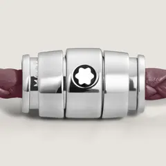 Браслет из кожи цвета Cassis с 3 кольцами из стали, коллекция Meisterstück