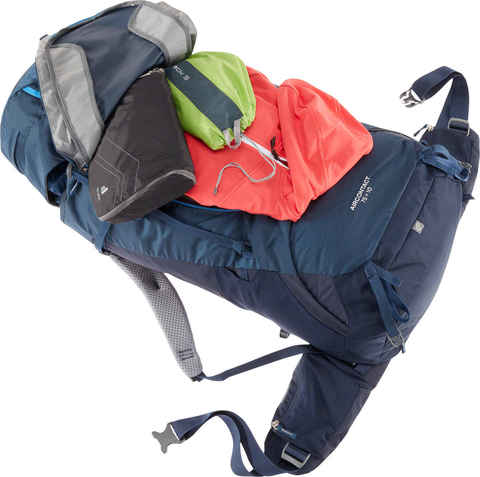 Картинка рюкзак туристический Deuter Aircontact 75+10 midnight-navy - 6