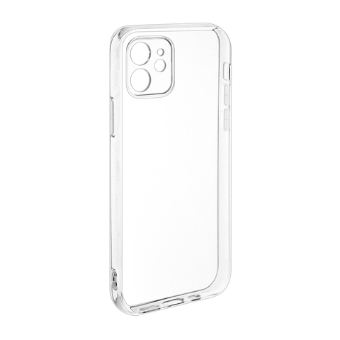 Силиконовый чехол TPU Clear case с защитой камеры (толщина 2.0 мм) для iPhone 12 (6.1") (Прозрачный)