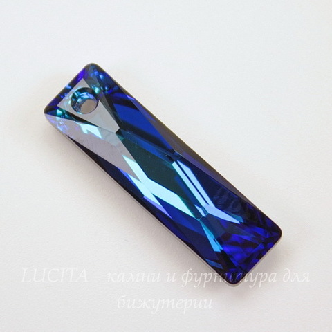 6465 Подвеска Сваровски Queen Baguette Crystal Bermuda Blue (25х7 мм)