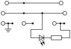 PTIO 1,5/S/5-PE/U-BK/O-WH-LED 24 GN-Клеммный модуль для подключения датчиков и исполнительных элементов