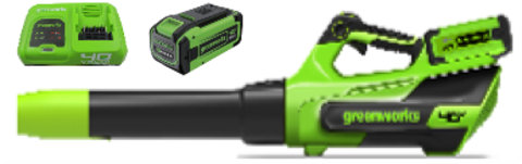 Воздуходувка аккумуляторная Greenworks Арт. 2408207U8B, 40V, АКБ 8Ач и быстрое ЗУ