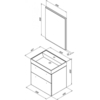 Aquanet 242279 Тумба Nova 60 2 ящ. цв.бел. глянец (242279)